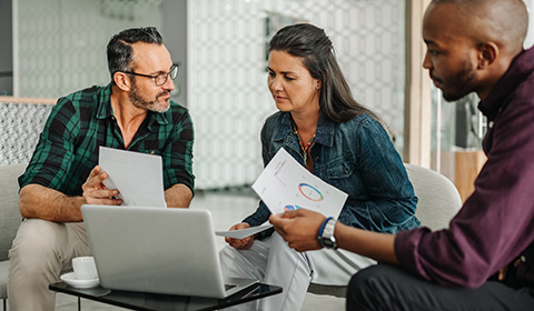People discussing business strategy