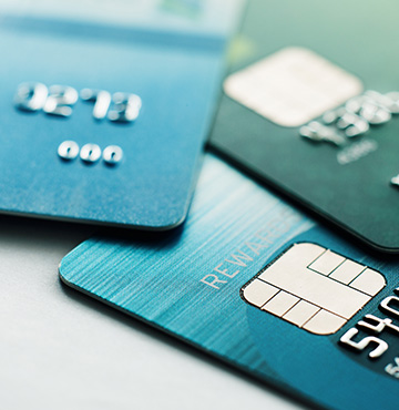 An assortment of credit cards